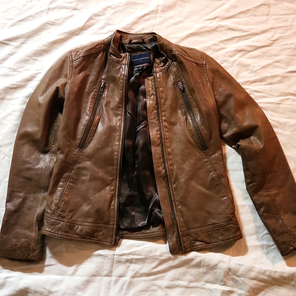 100% Genuine Leather Banana Republic Jacket
